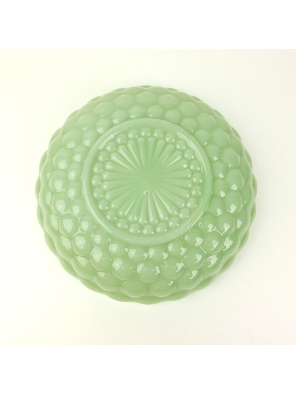 Vintage Fire King Jadeite Bubble Serving Bowl 8.5" Anchor Hocking Jadite Green